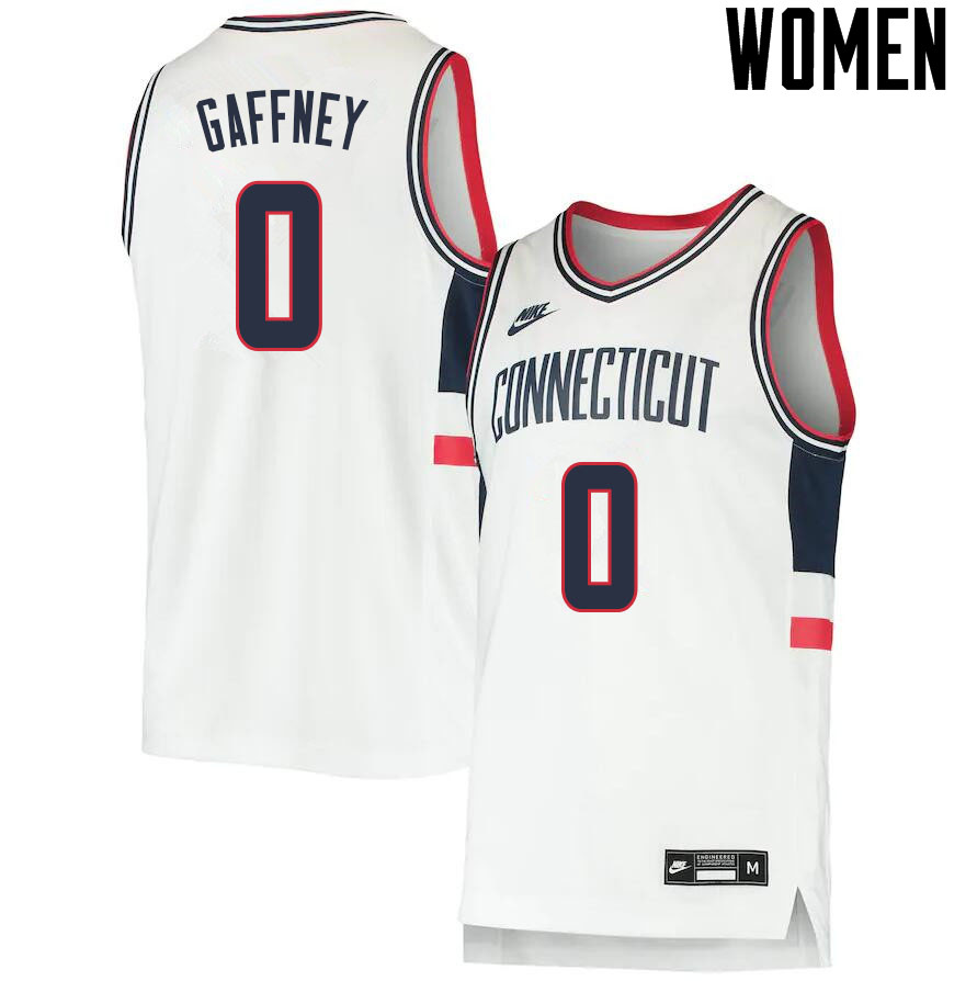 2021 Women #0 Jalen Gaffney Uconn Huskies College Basketball Jerseys Sale-Throwback